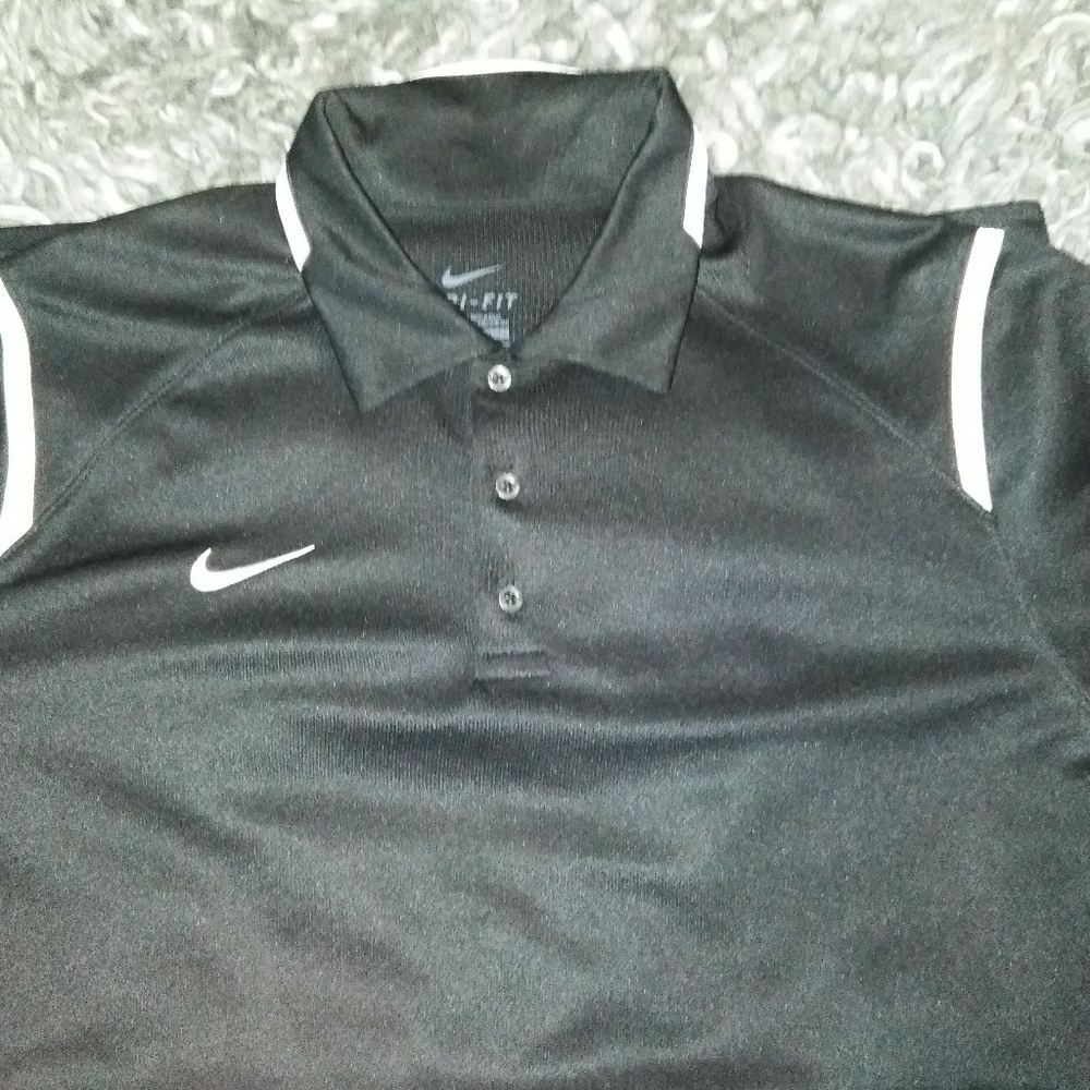 Black Nike Dri-Fit Polo Shirt